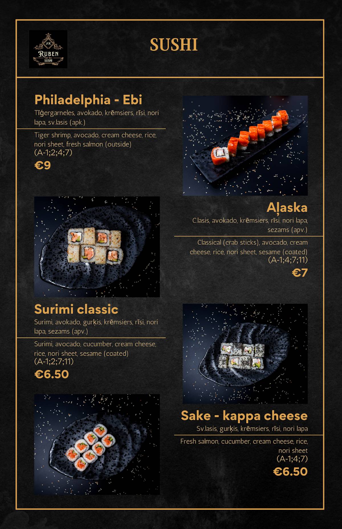 RubenSushi меню