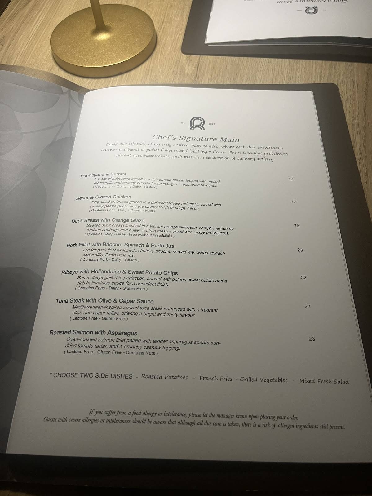 Rundle Restaurant меню