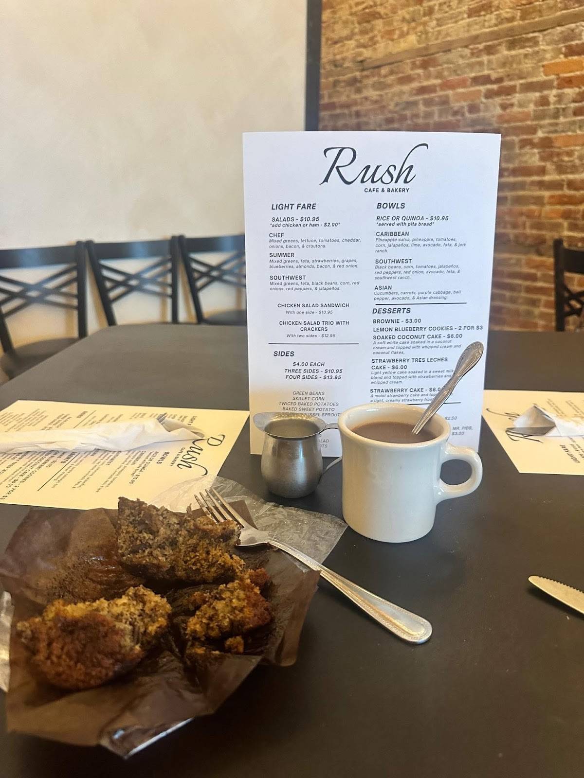 Rush Cafe and Bakery (R&R) меню
