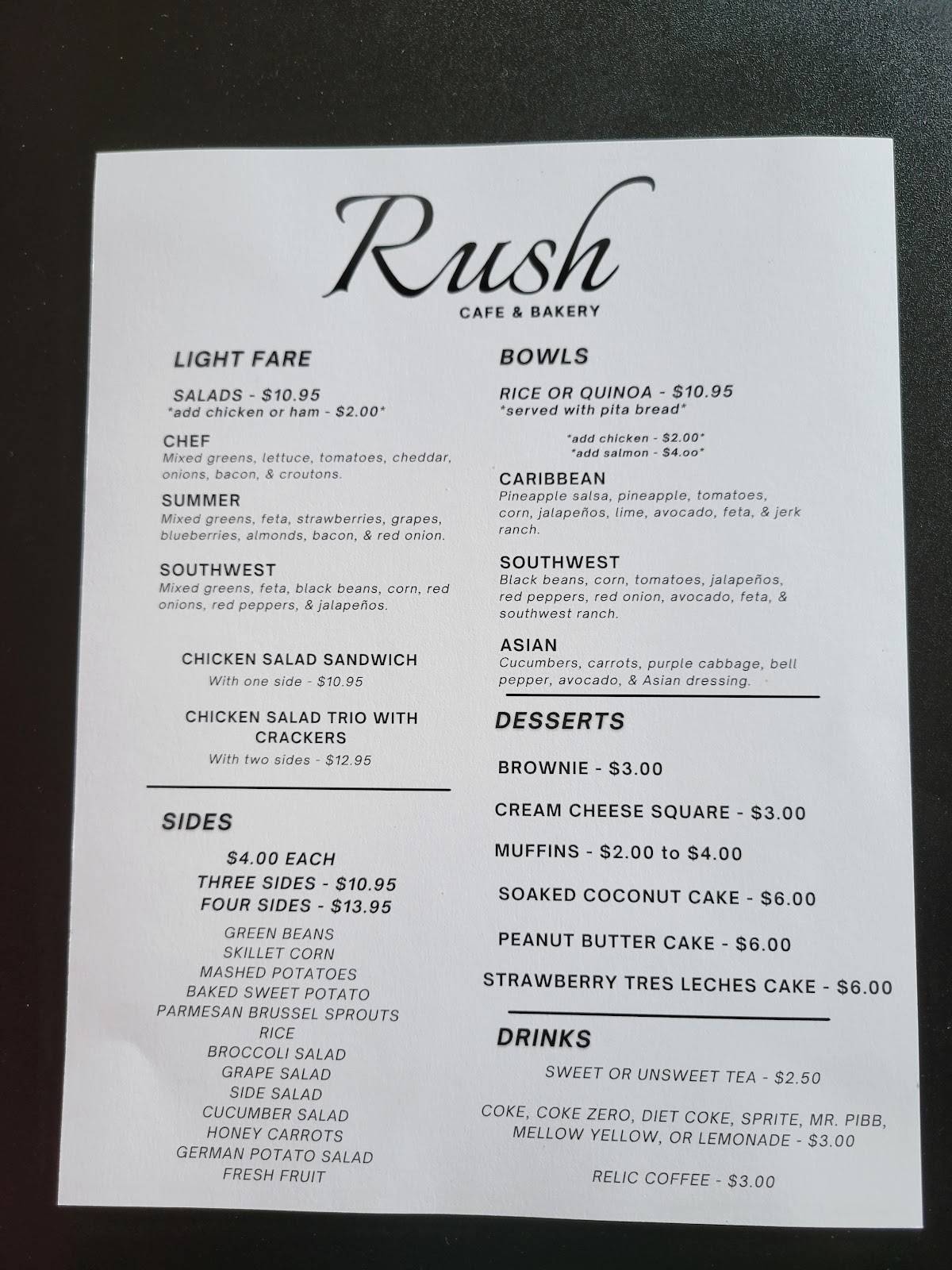 Rush Cafe and Bakery (R&R) меню