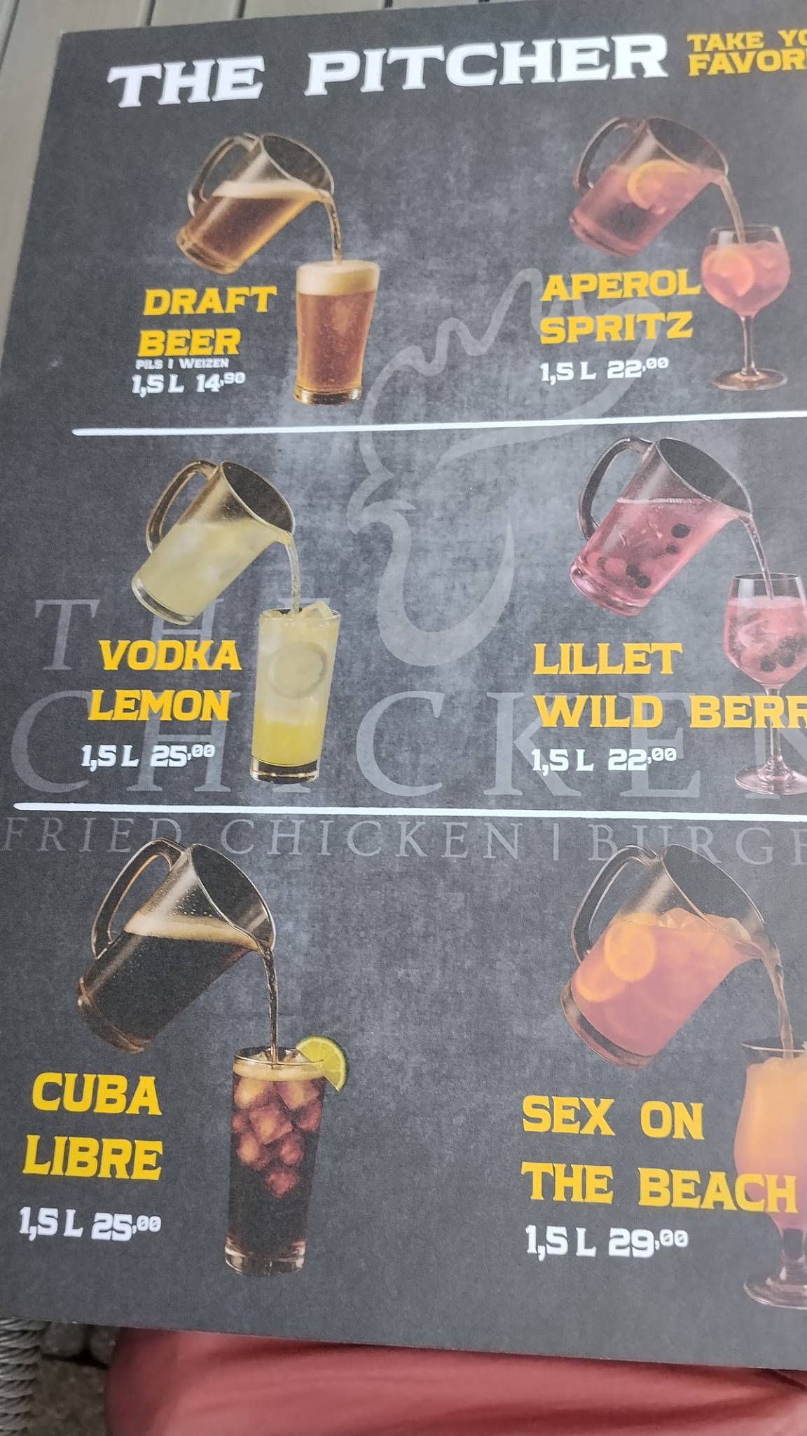 The Chicken меню