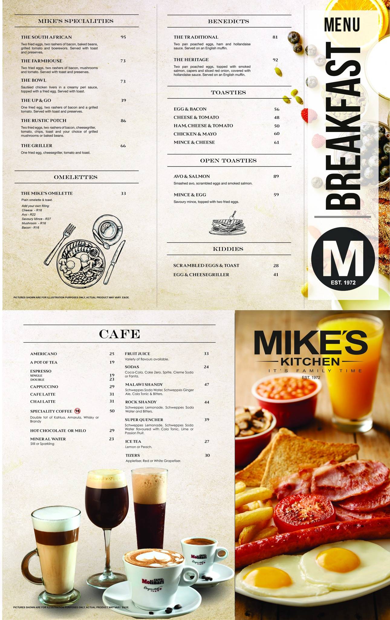 Mike's Kitchen Rustenburg меню