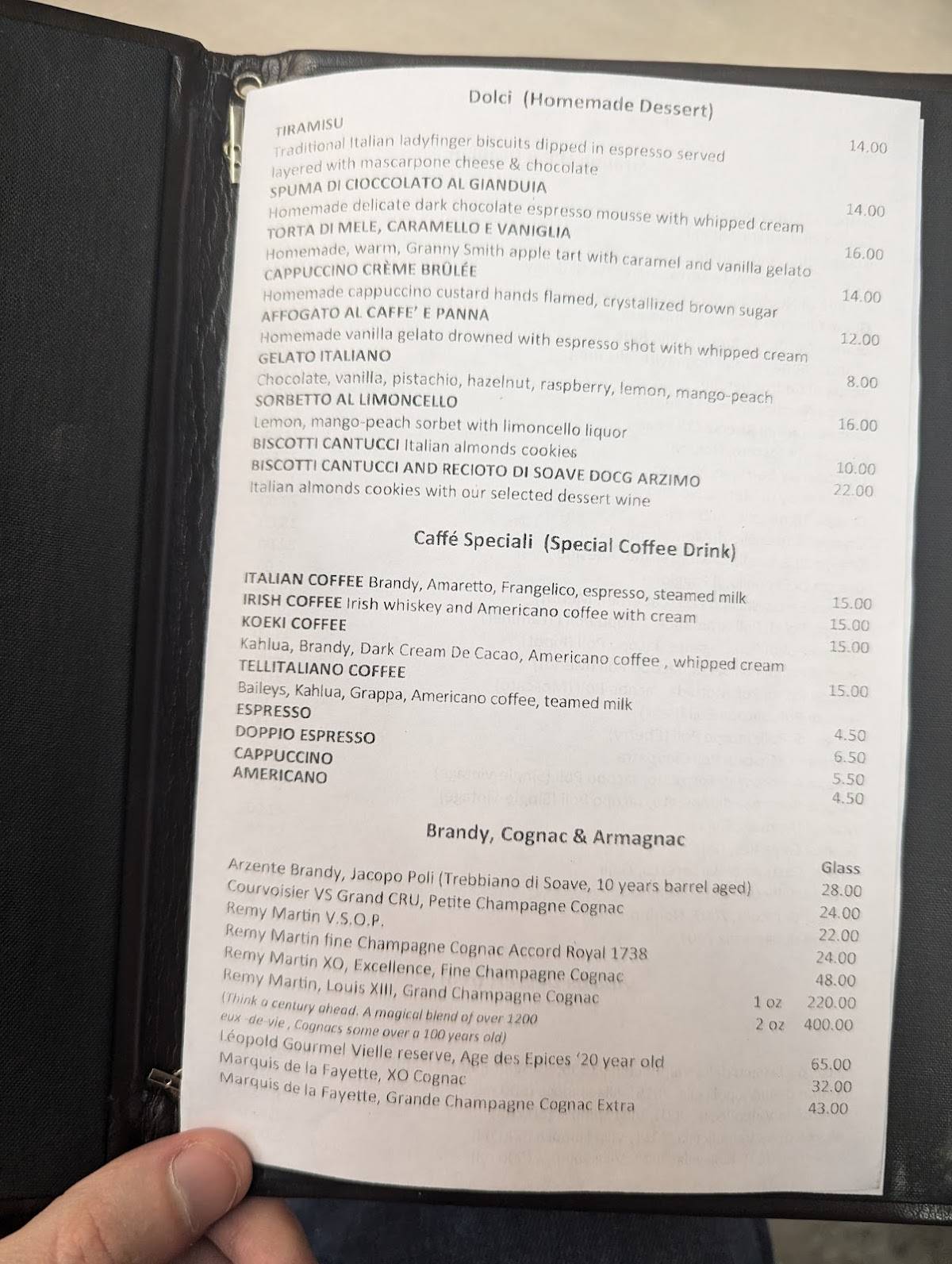 Rustico Ristorante меню