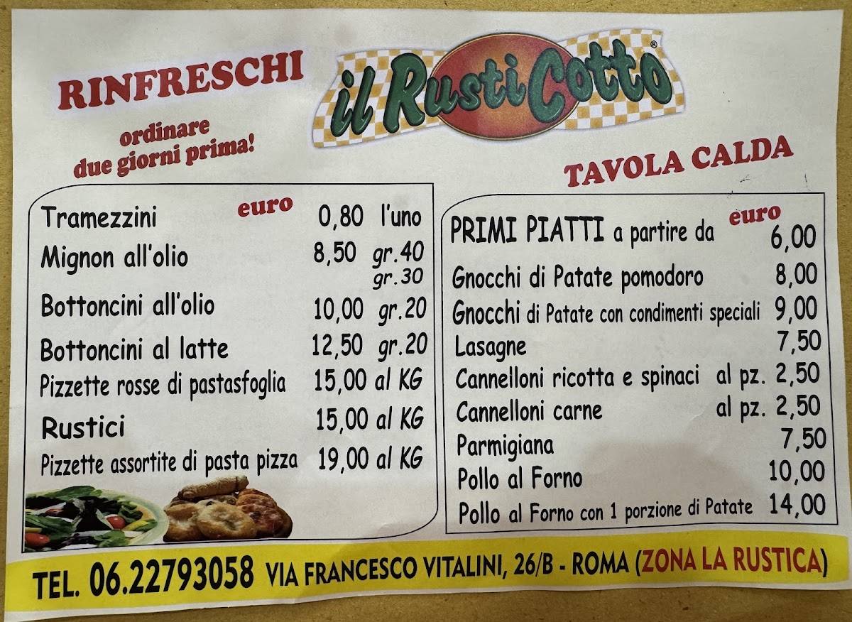 Il Rusticotto меню