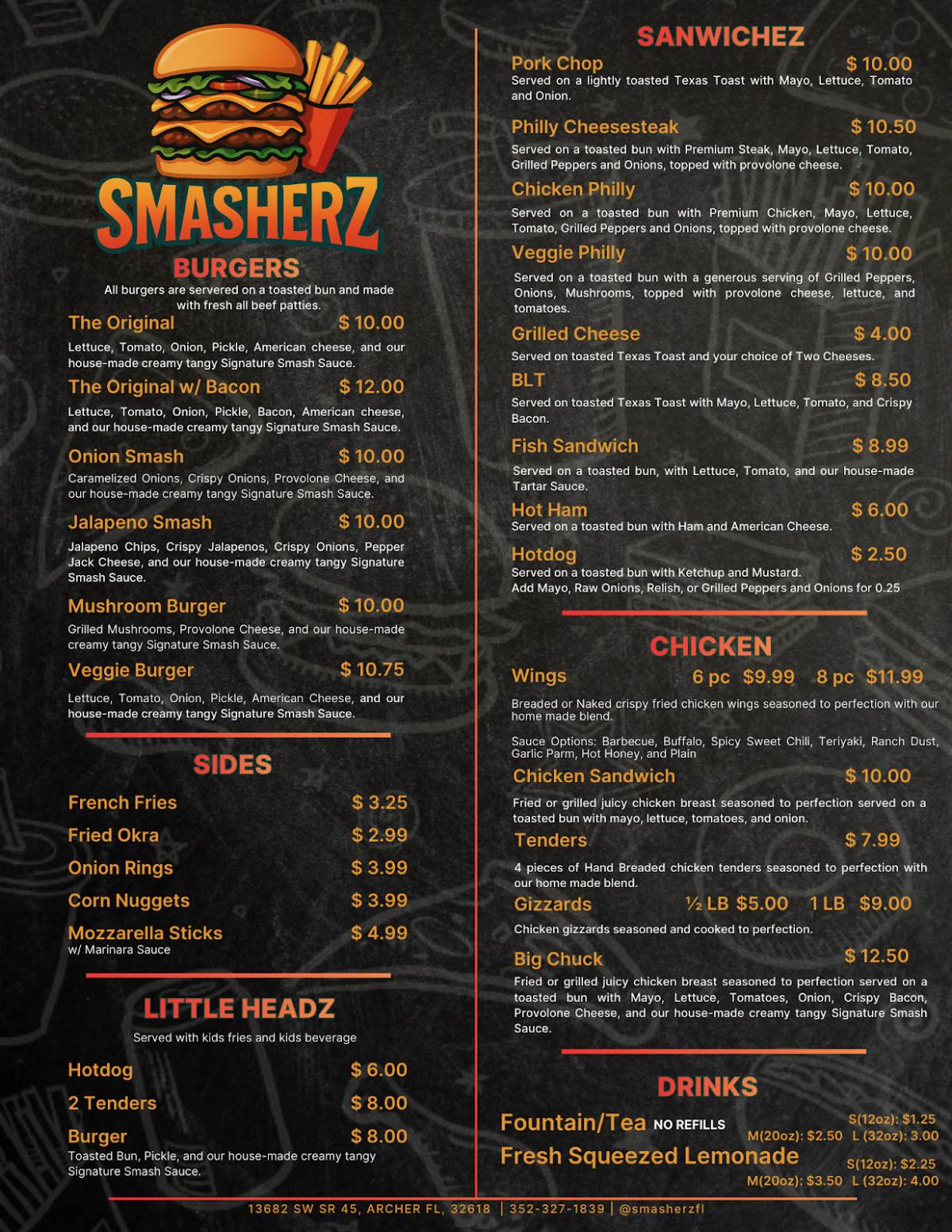 SMASHERZ меню