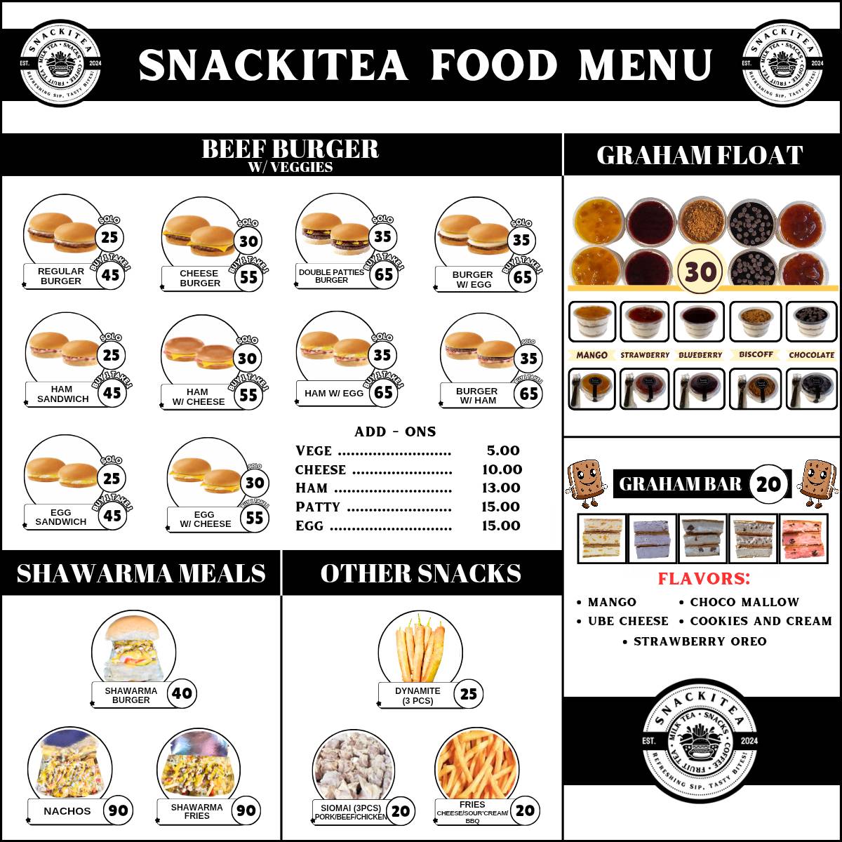SNACKITEA меню
