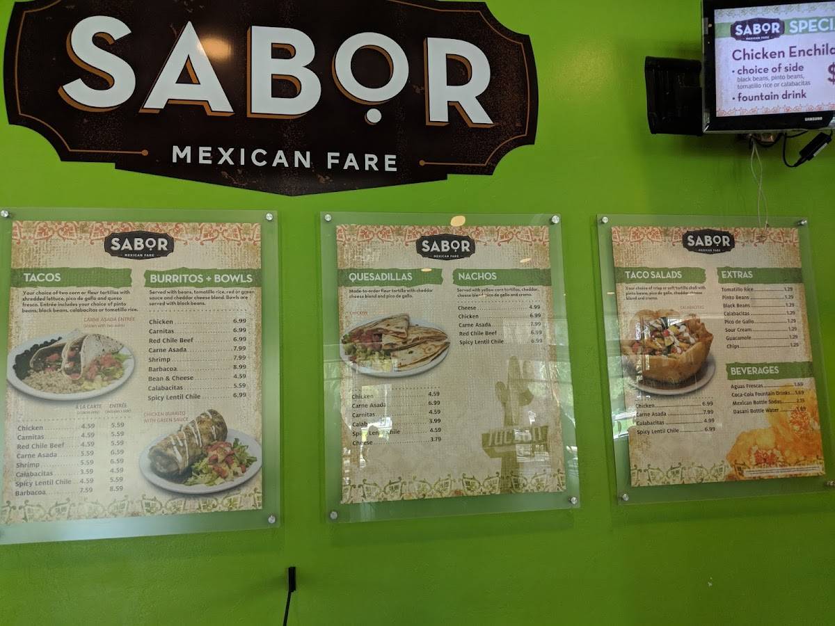 Sabor меню
