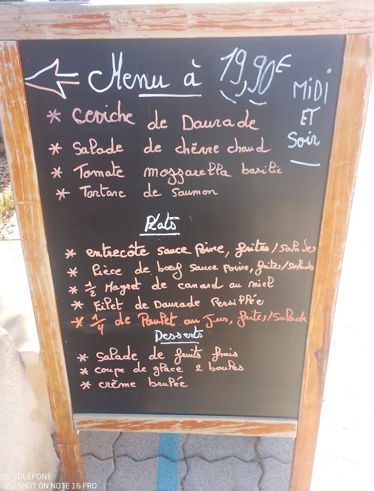 Restaurant la taverne du port меню