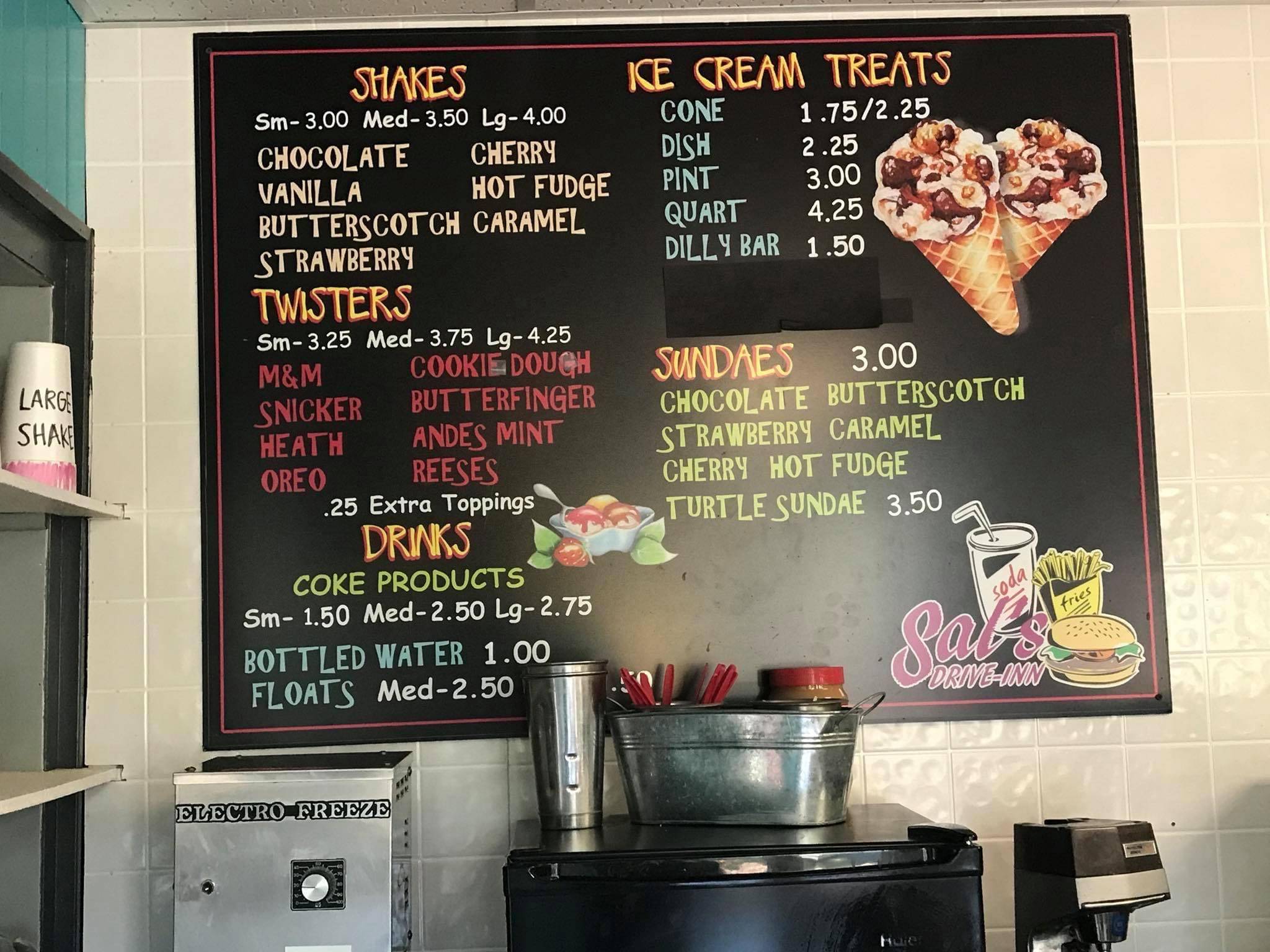 Sal's Drive Inn меню