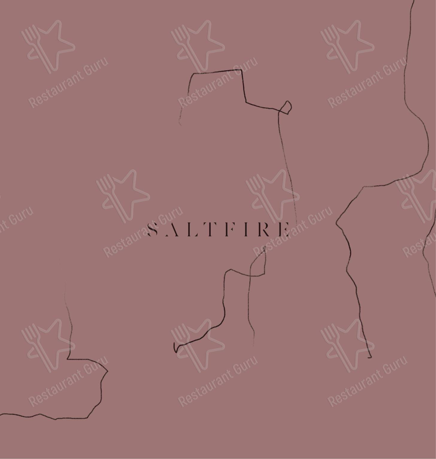 Меню стейк хауса Saltfire - Меню напитков