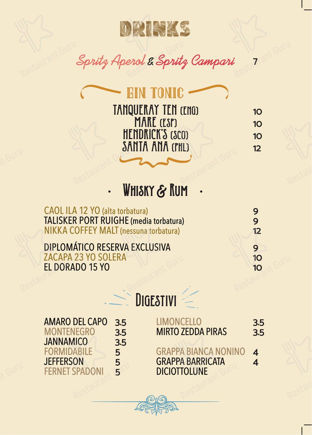 Меню ресторана Santa Pizza Roma Pizzeria Romana Talenti - Основное меню