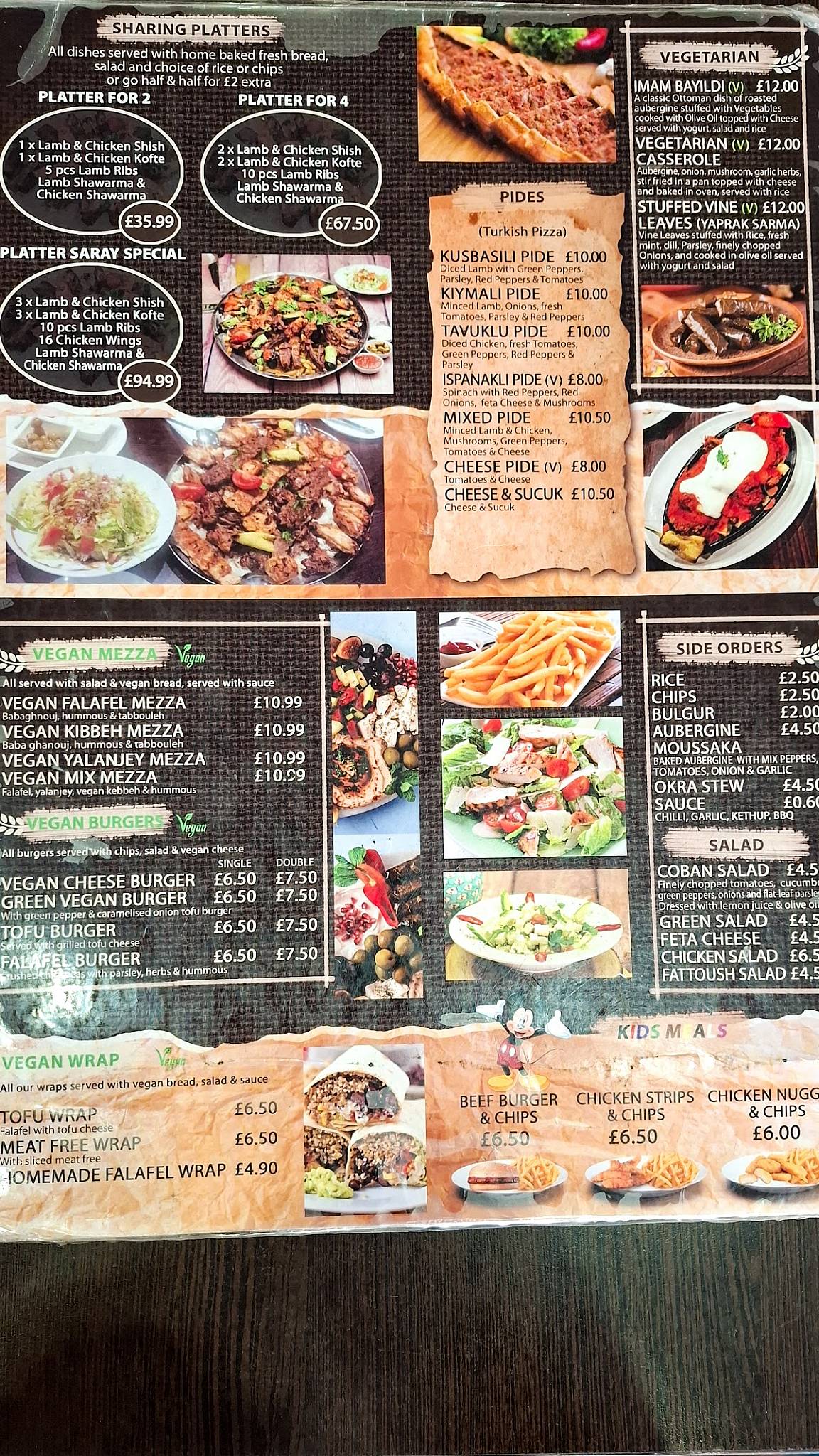 Sayran Restaurant меню