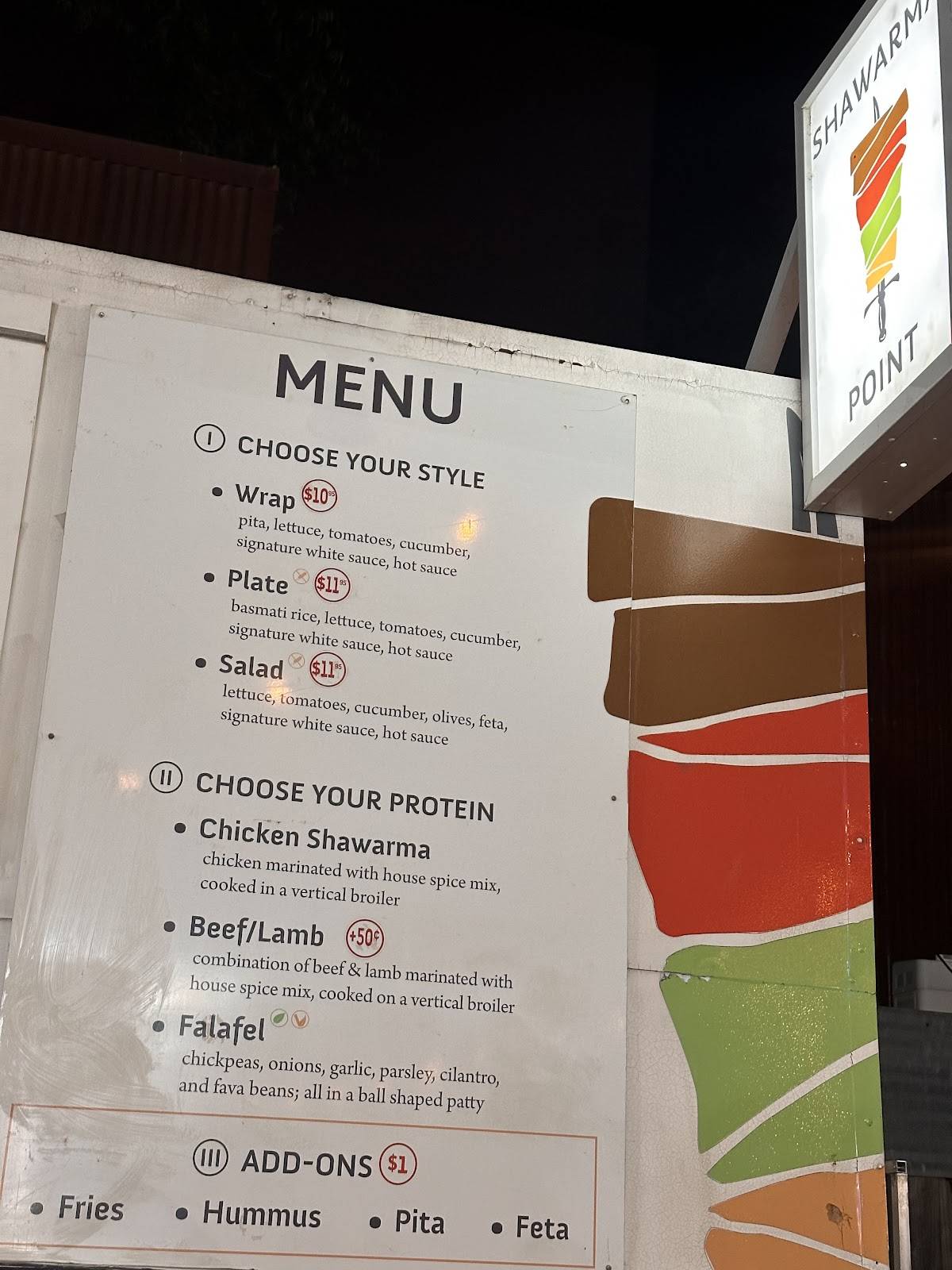 Shawarma Point меню