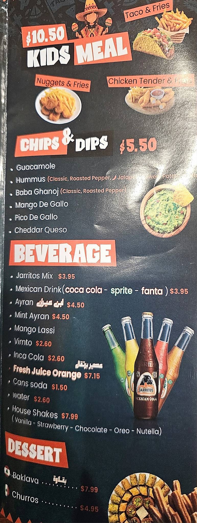 Shawarma Taco меню