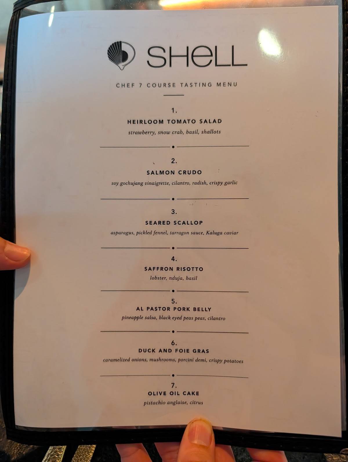 Shell Restaurant меню