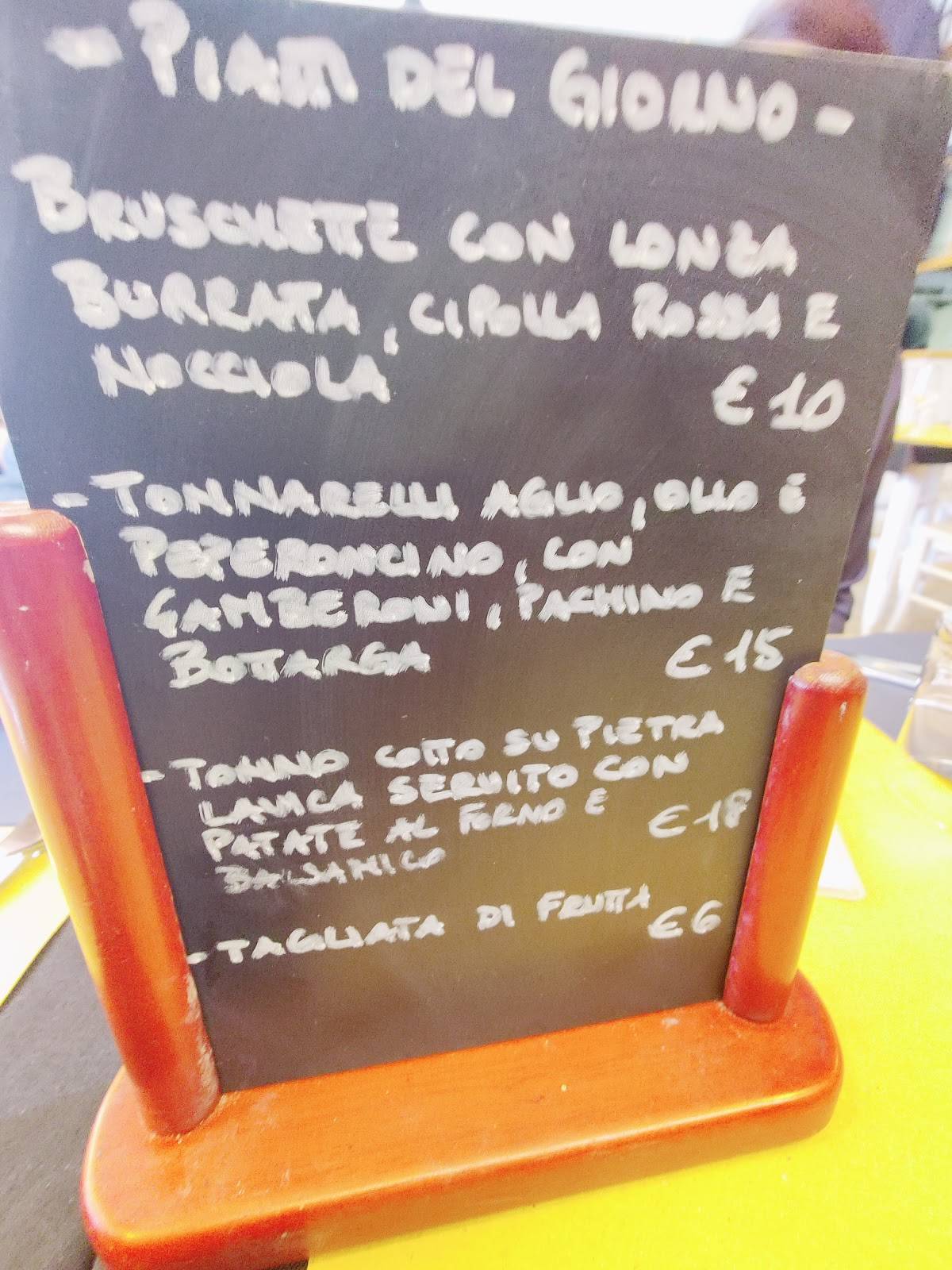 Sia Osteria меню