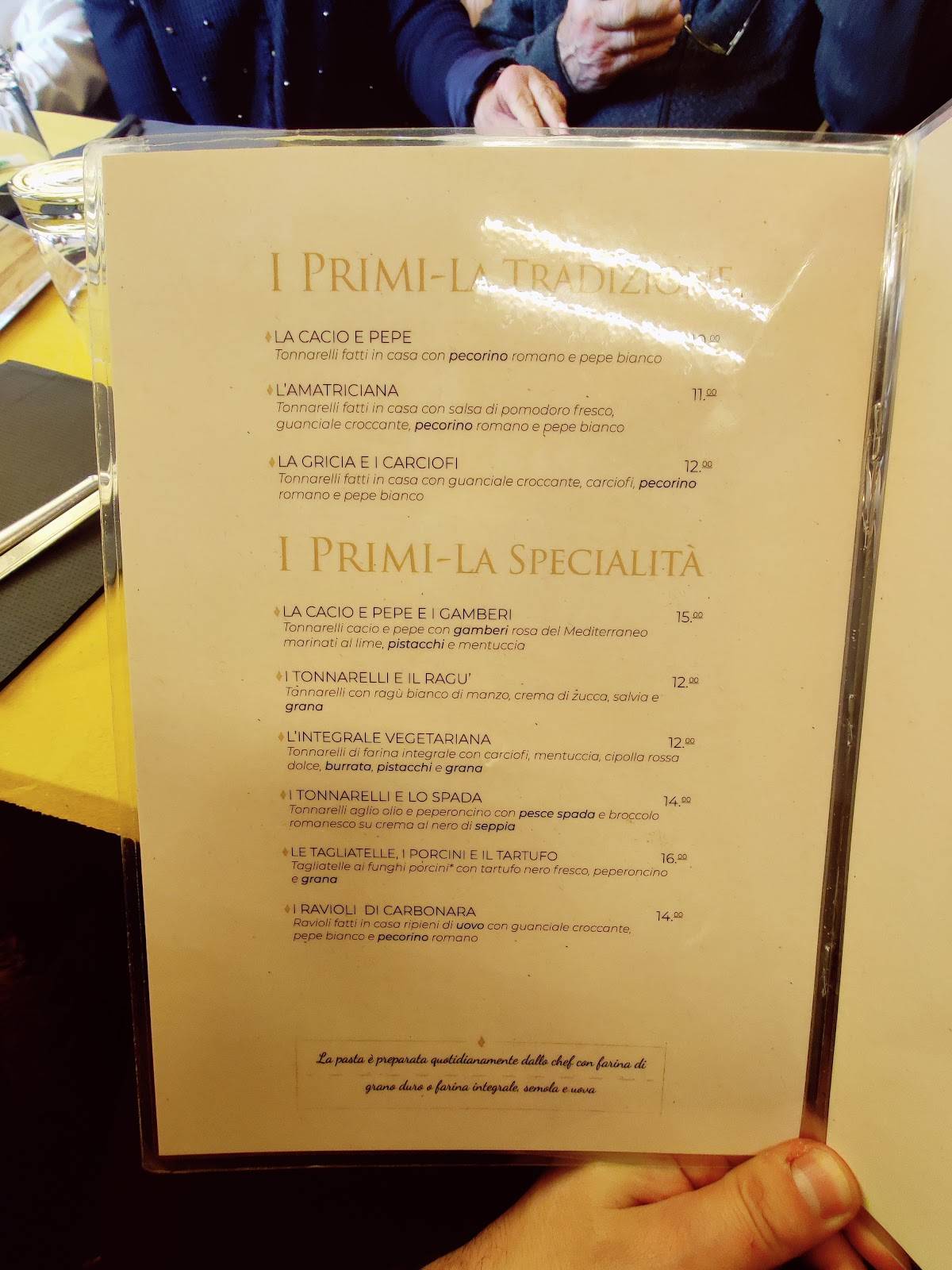 Sia Osteria меню