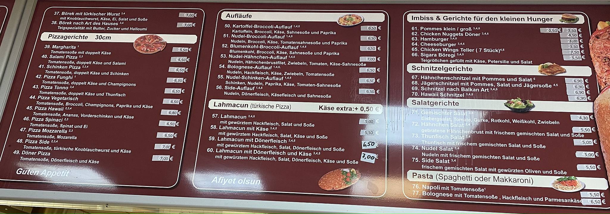 Side Kebaphaus меню