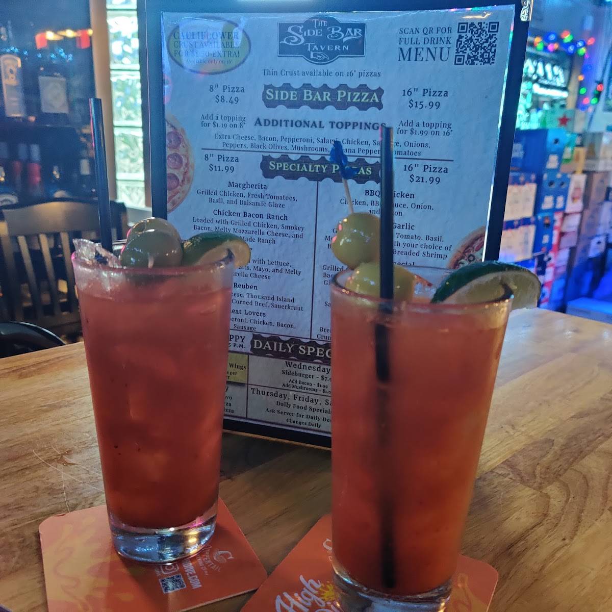 SideBar Tavern меню