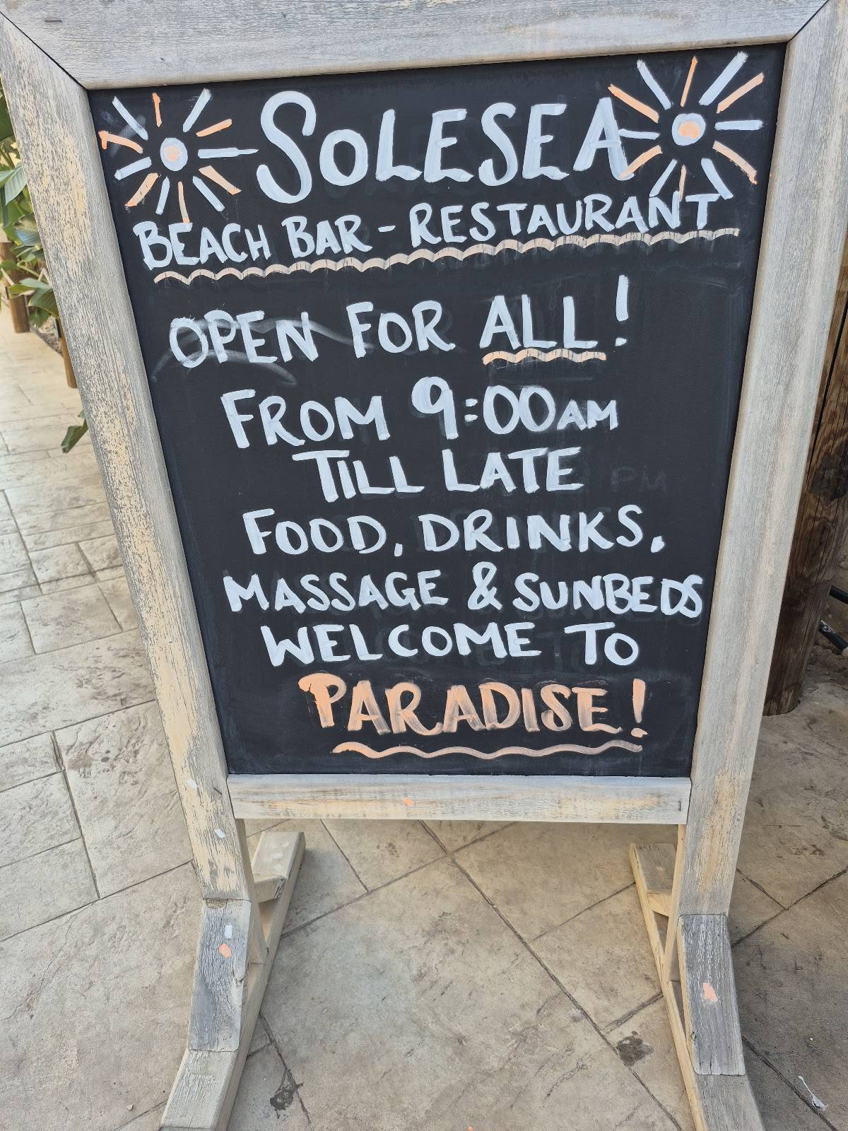Solesea Beach Bar меню