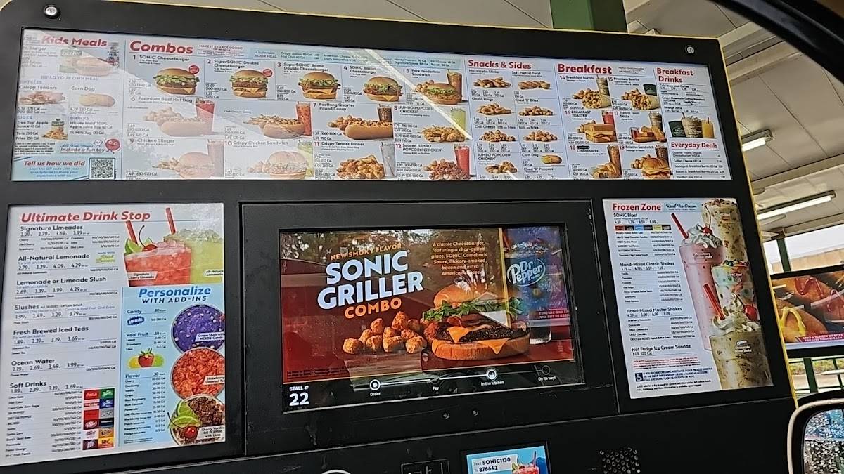 Sonic Drive-In меню