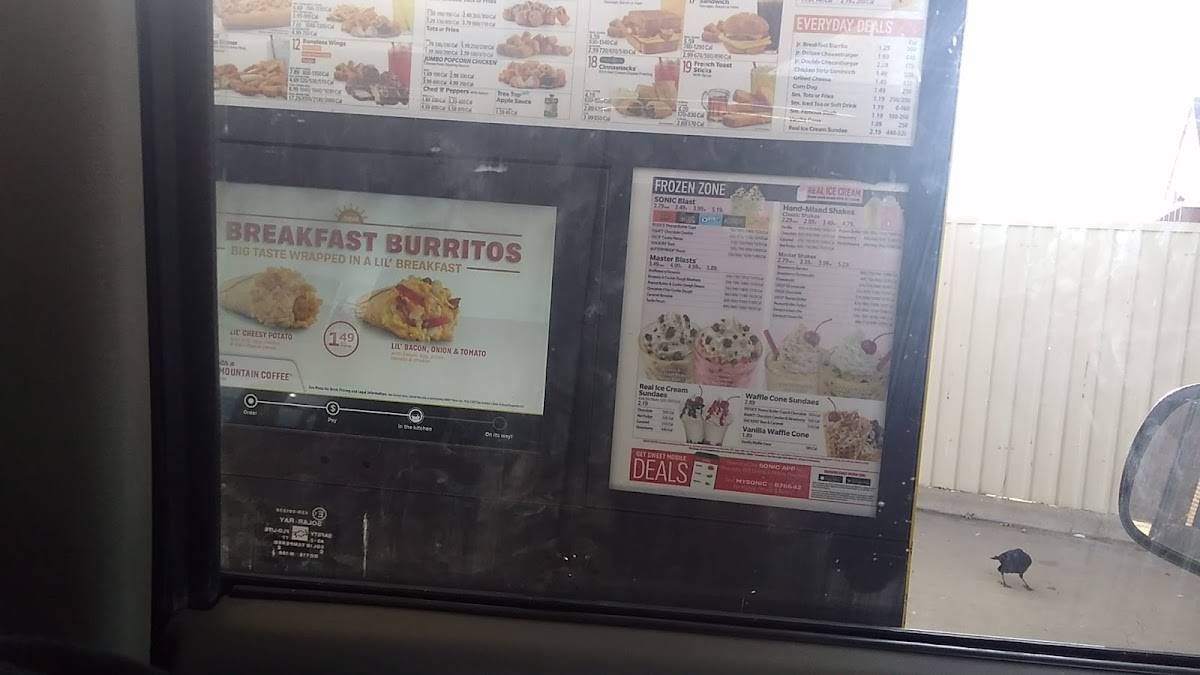Sonic Drive-In меню