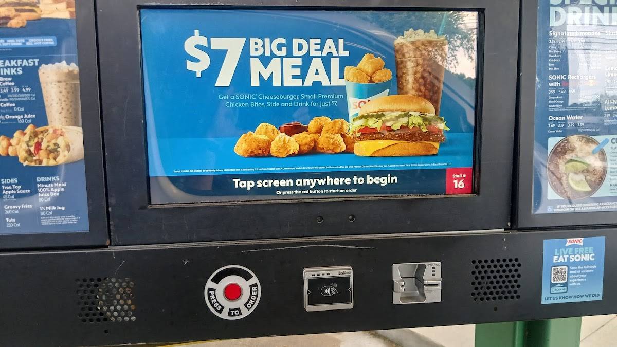 Sonic Drive-In меню