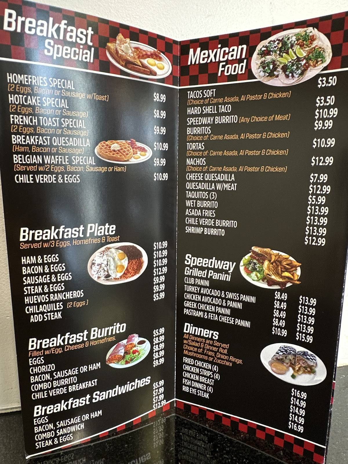 Speedway Mex Grill меню
