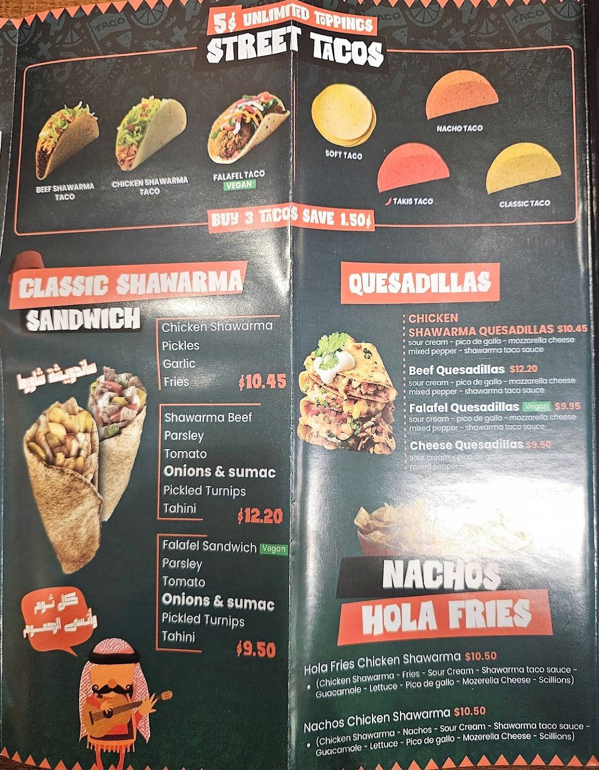 Shawarma Taco меню