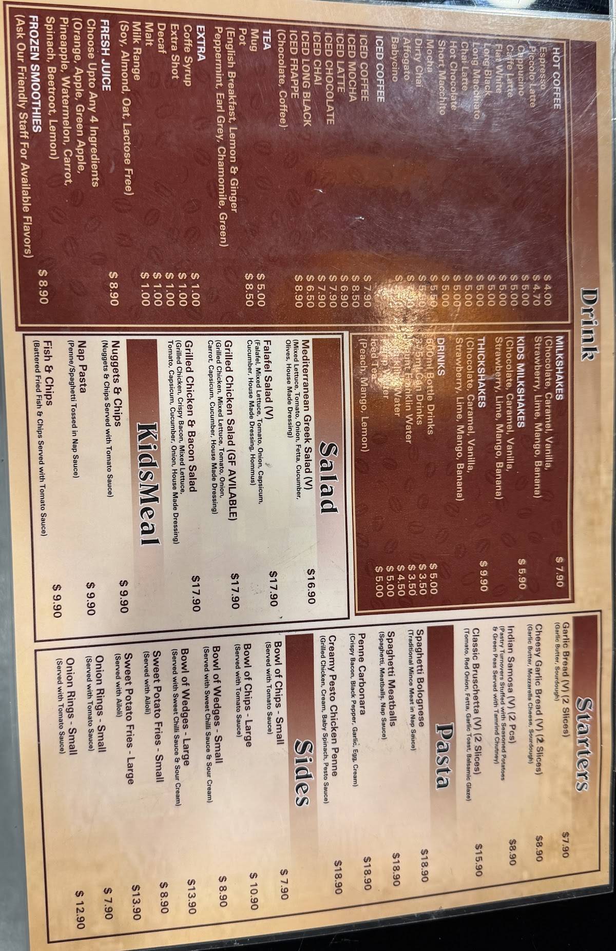 St Agnes Cafe меню