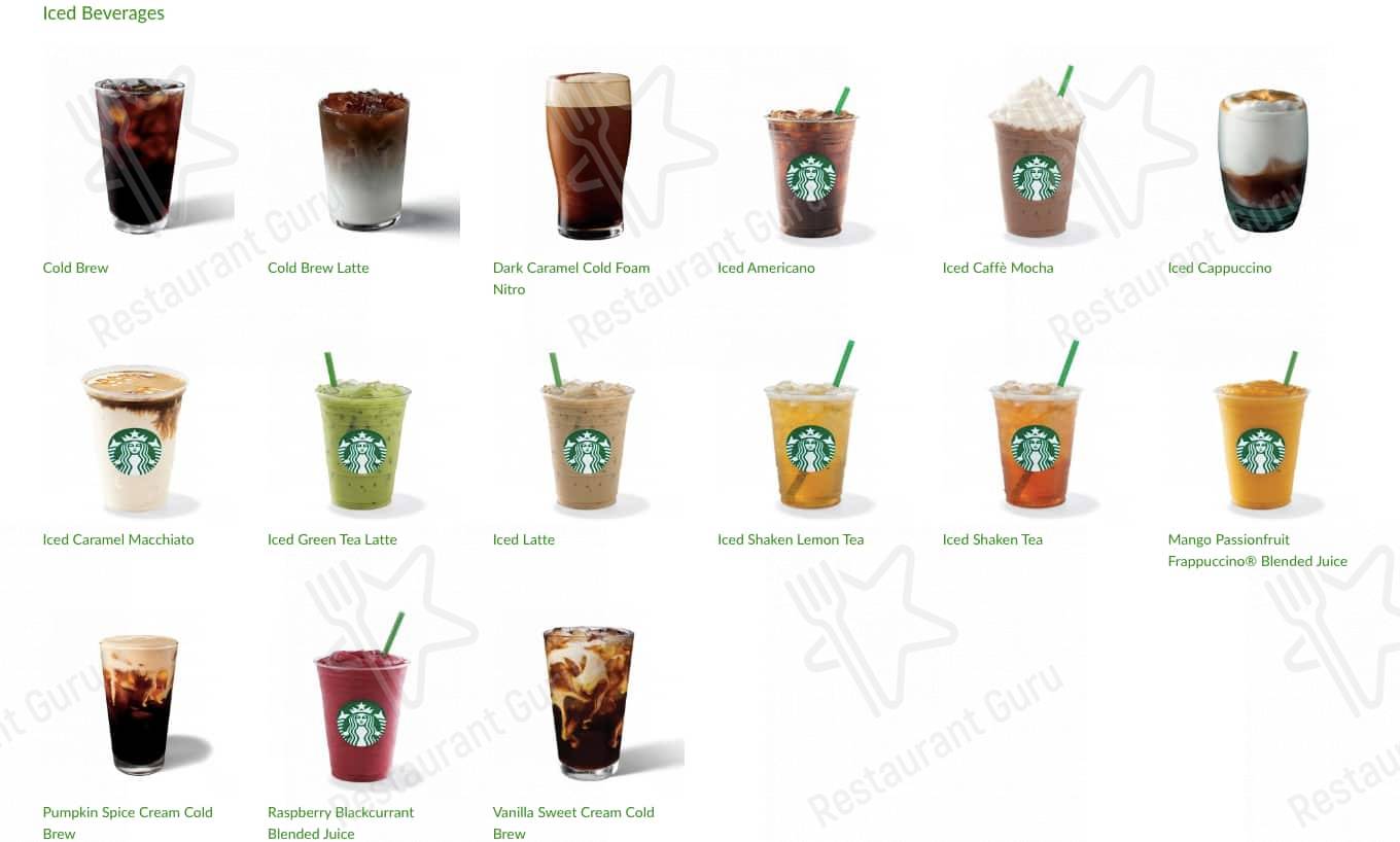 Starbucks Rothwell меню