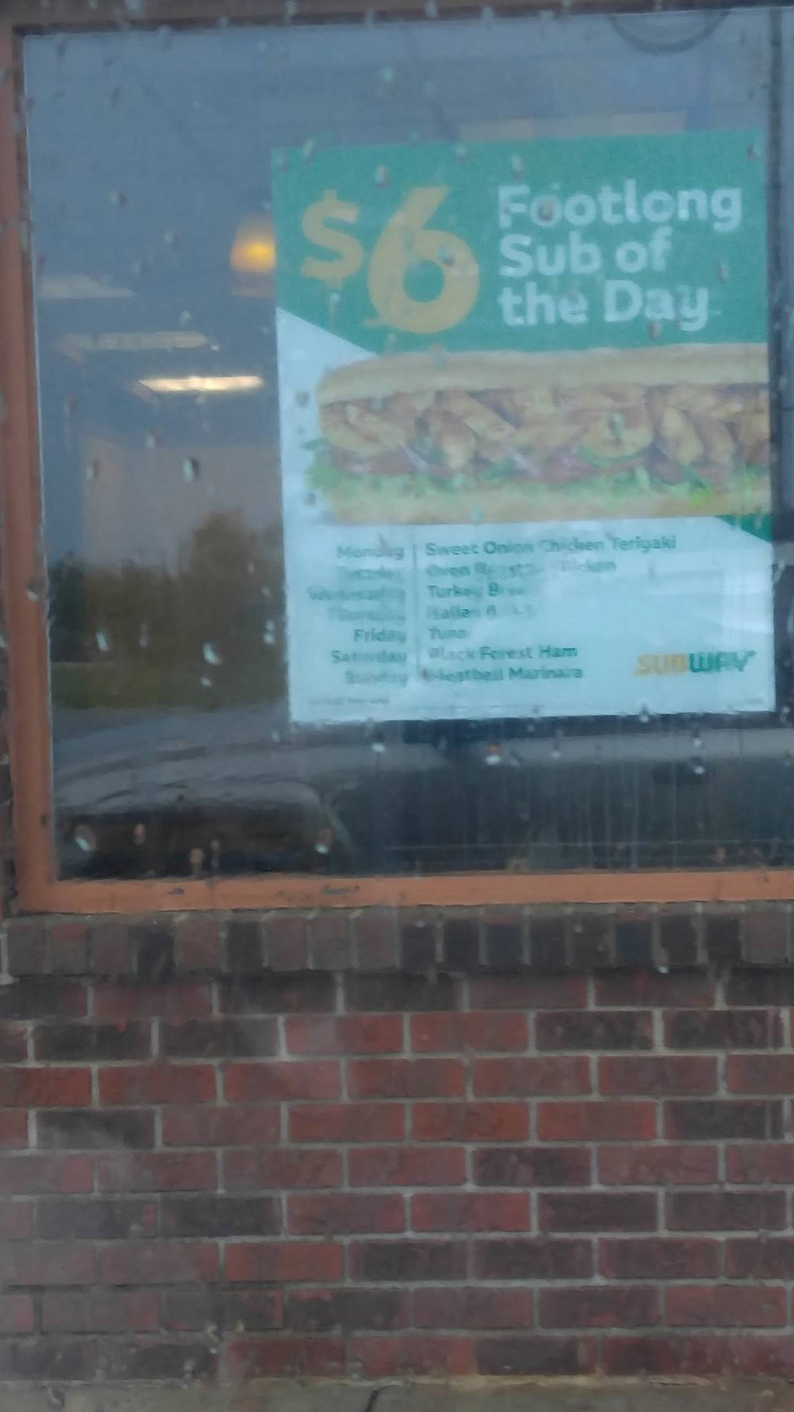 Subway меню