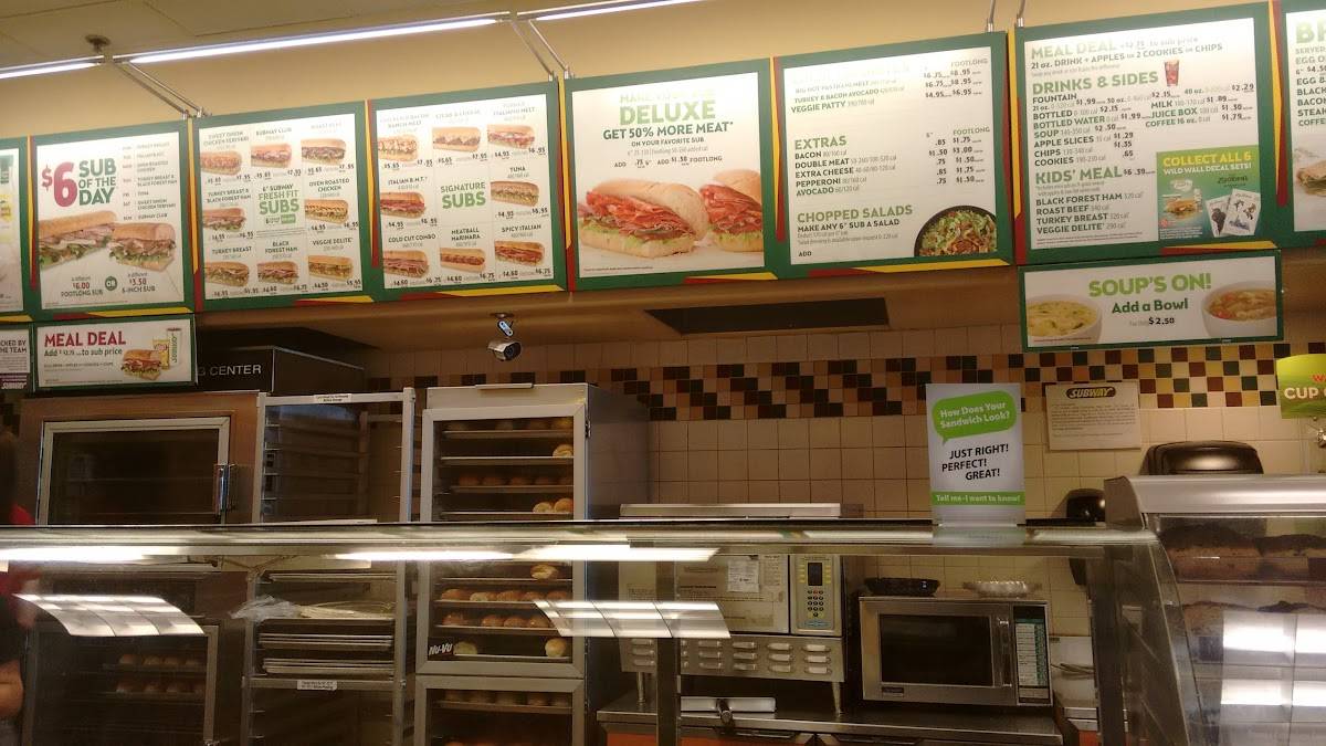 Subway меню