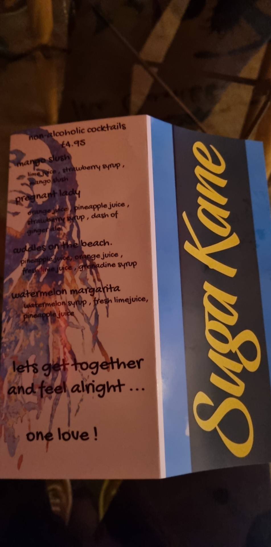 Suga'kane меню