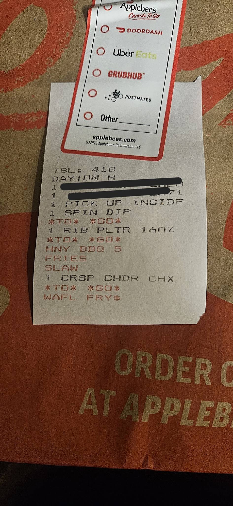 Applebee's Grill + Bar меню
