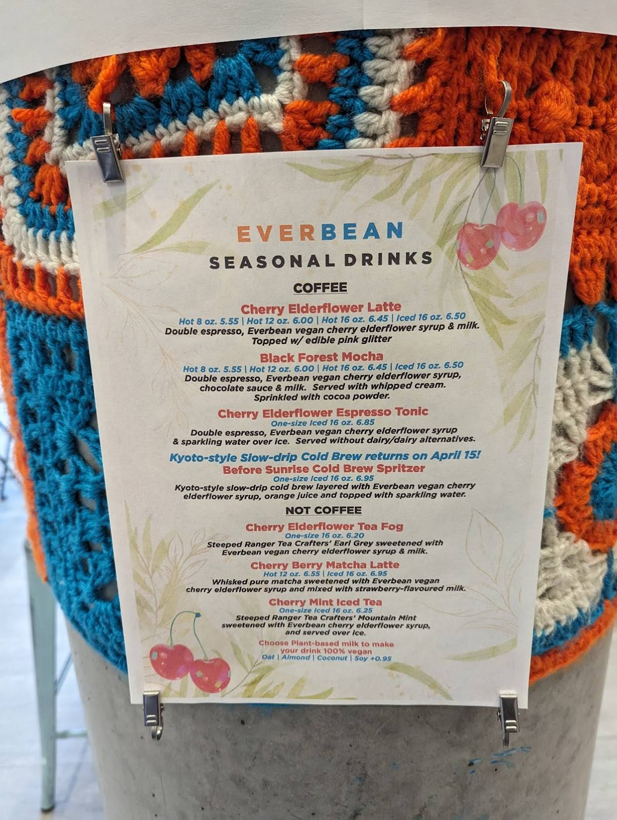 Everbean Café меню
