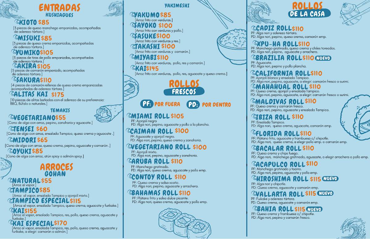 Sushi Kai меню