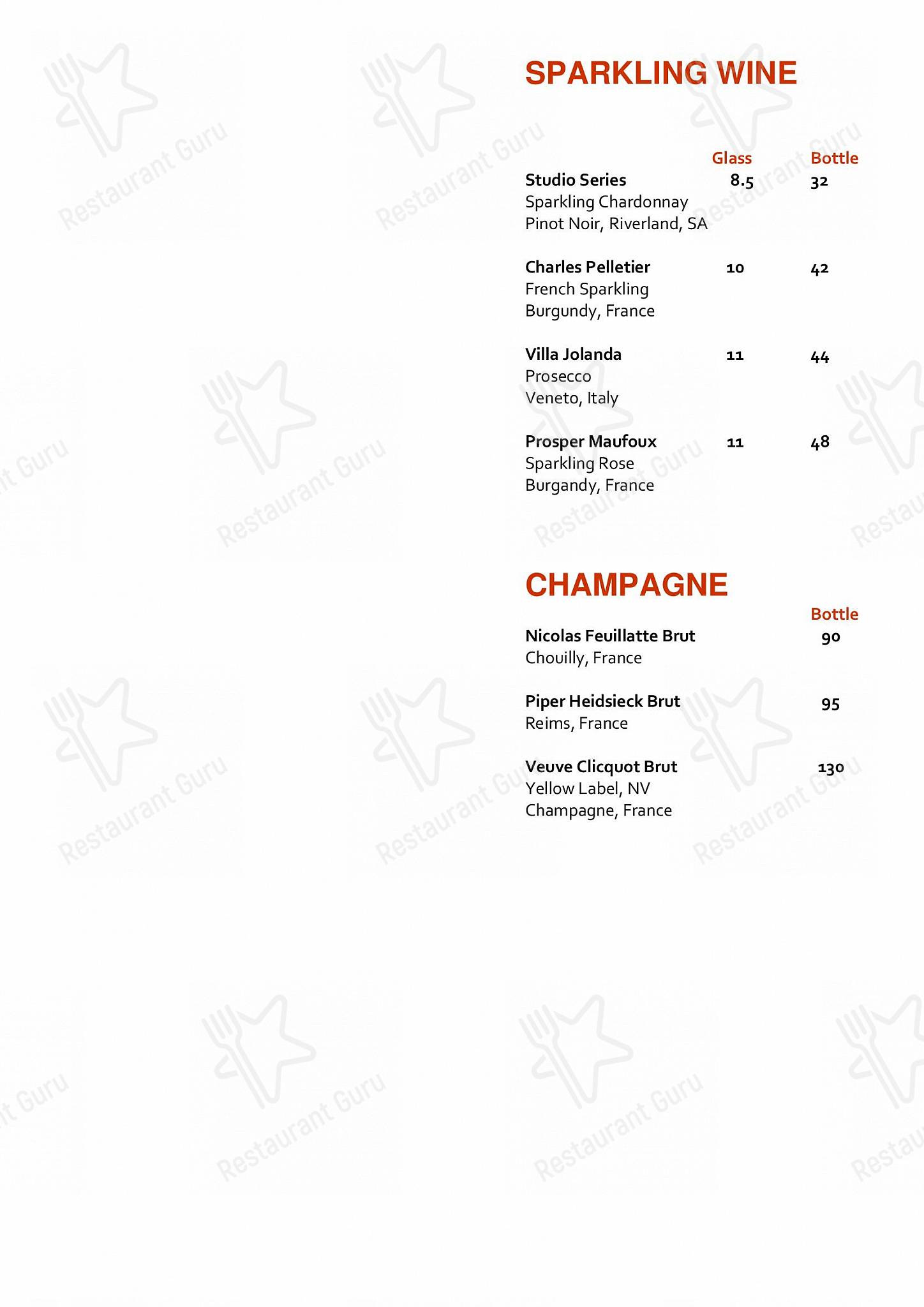 Меню паба и бара BAR30 & Bistro Parramatta - At Home Catering Menu
