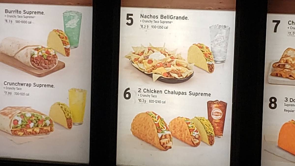 Taco Bell меню