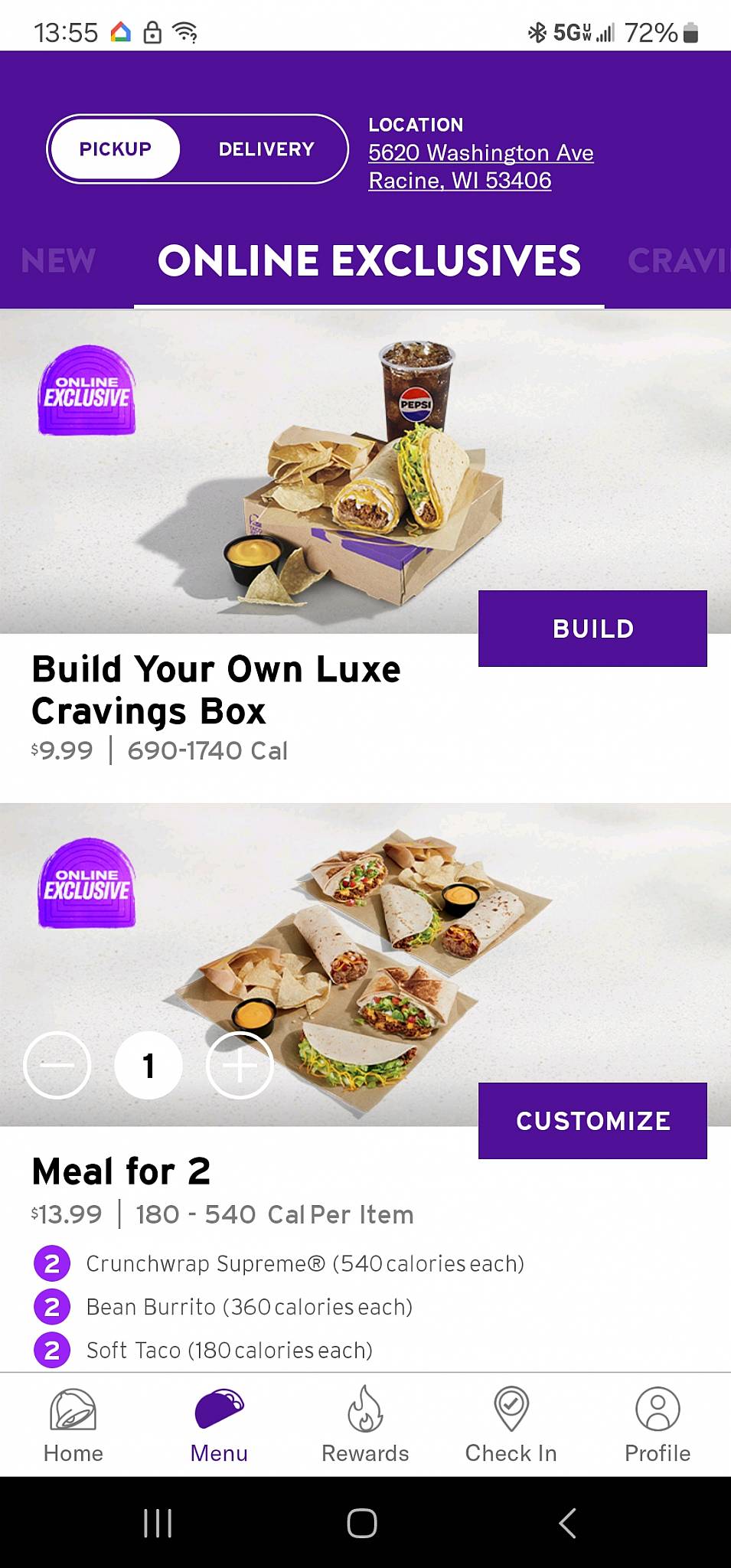 Taco Bell меню