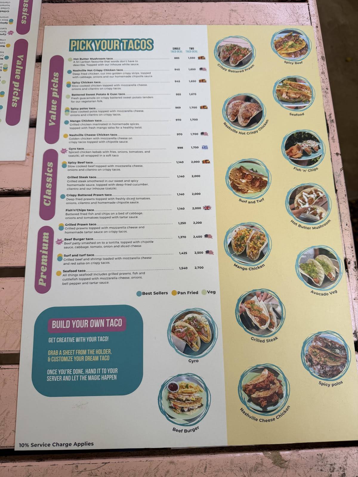 Taco Shack меню
