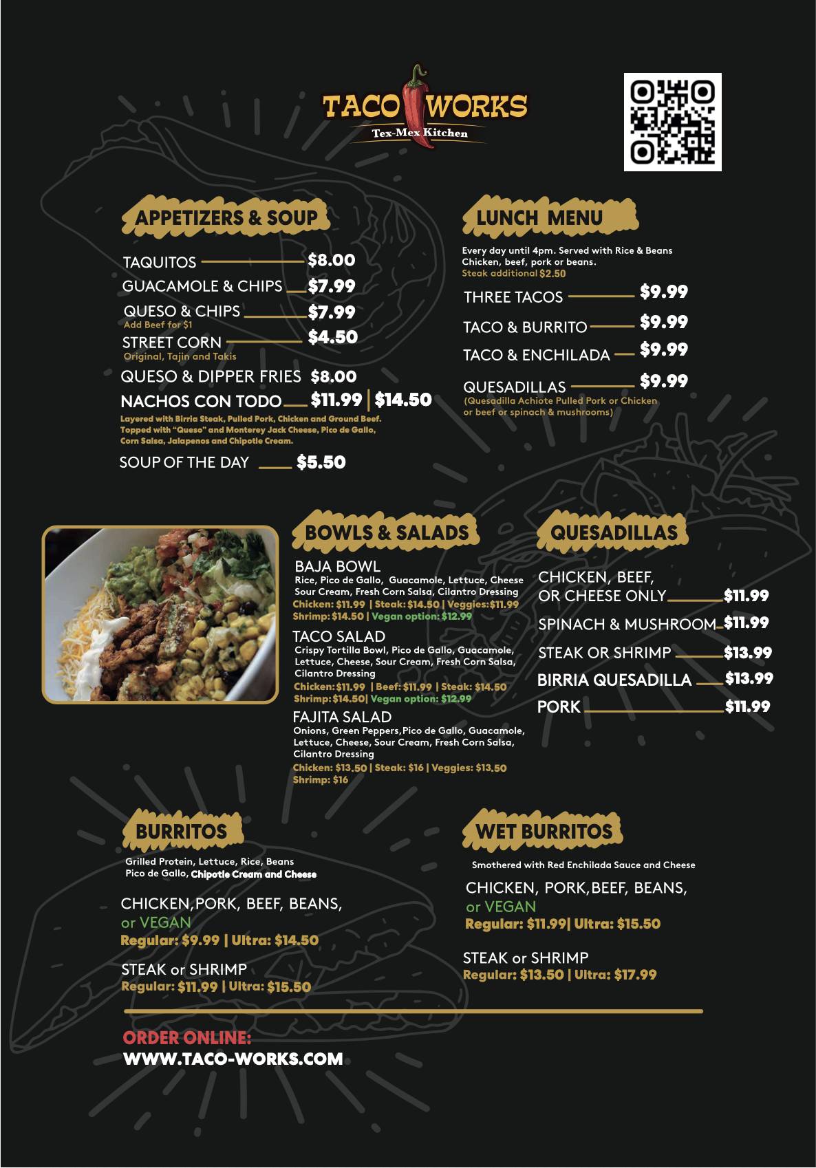 Taco Works меню