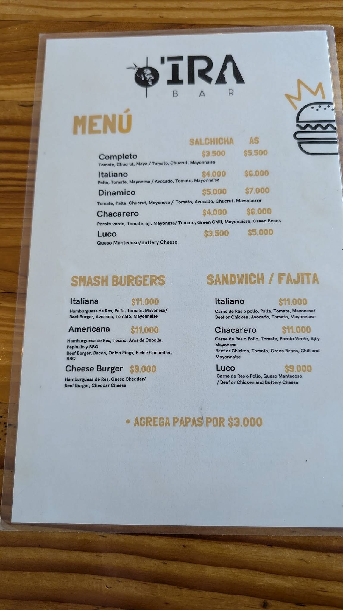 Terraza Hanga Roa меню