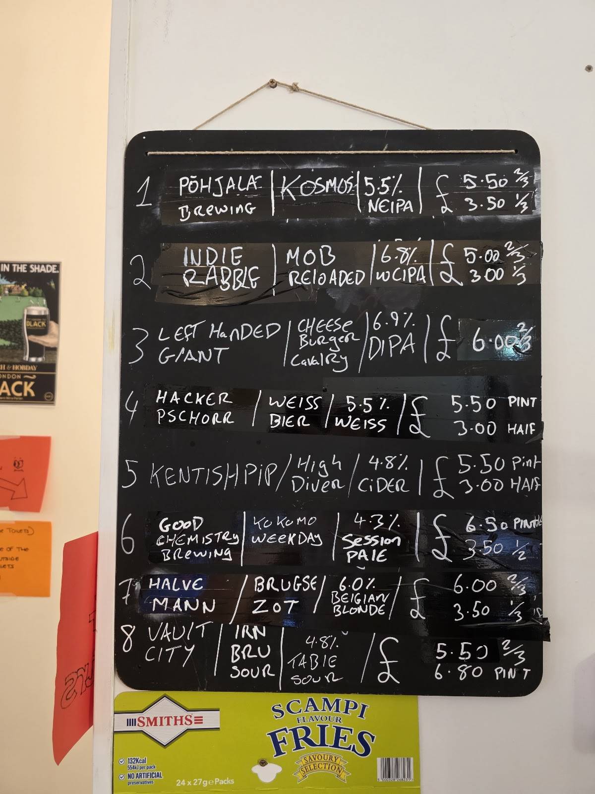 The Fermentorium меню