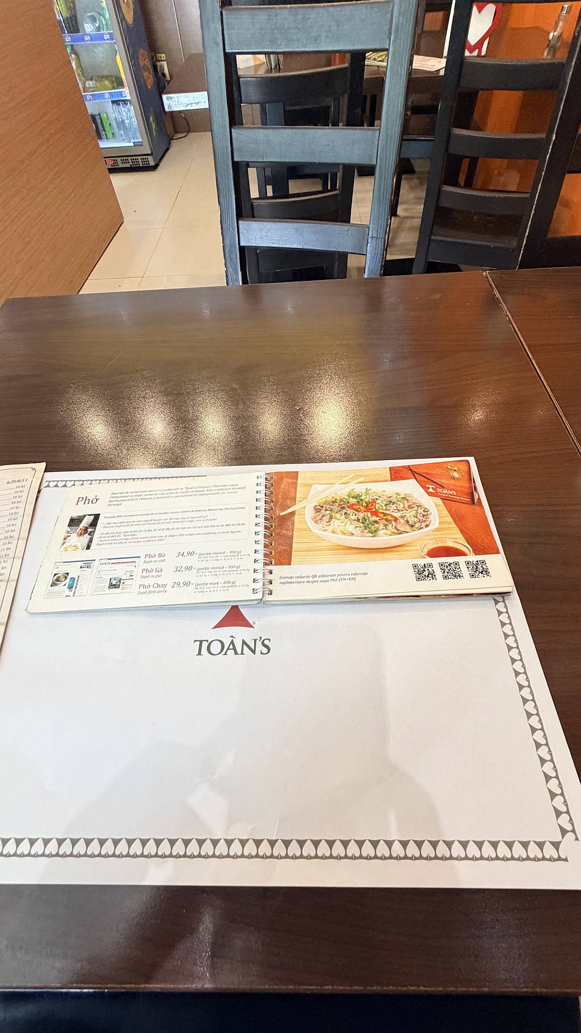 Toàn's меню