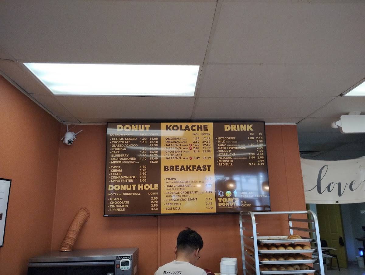 Tom’s Donuts меню