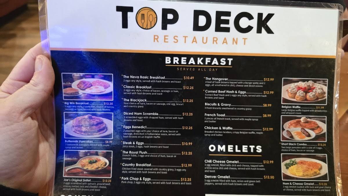 Top Deck меню