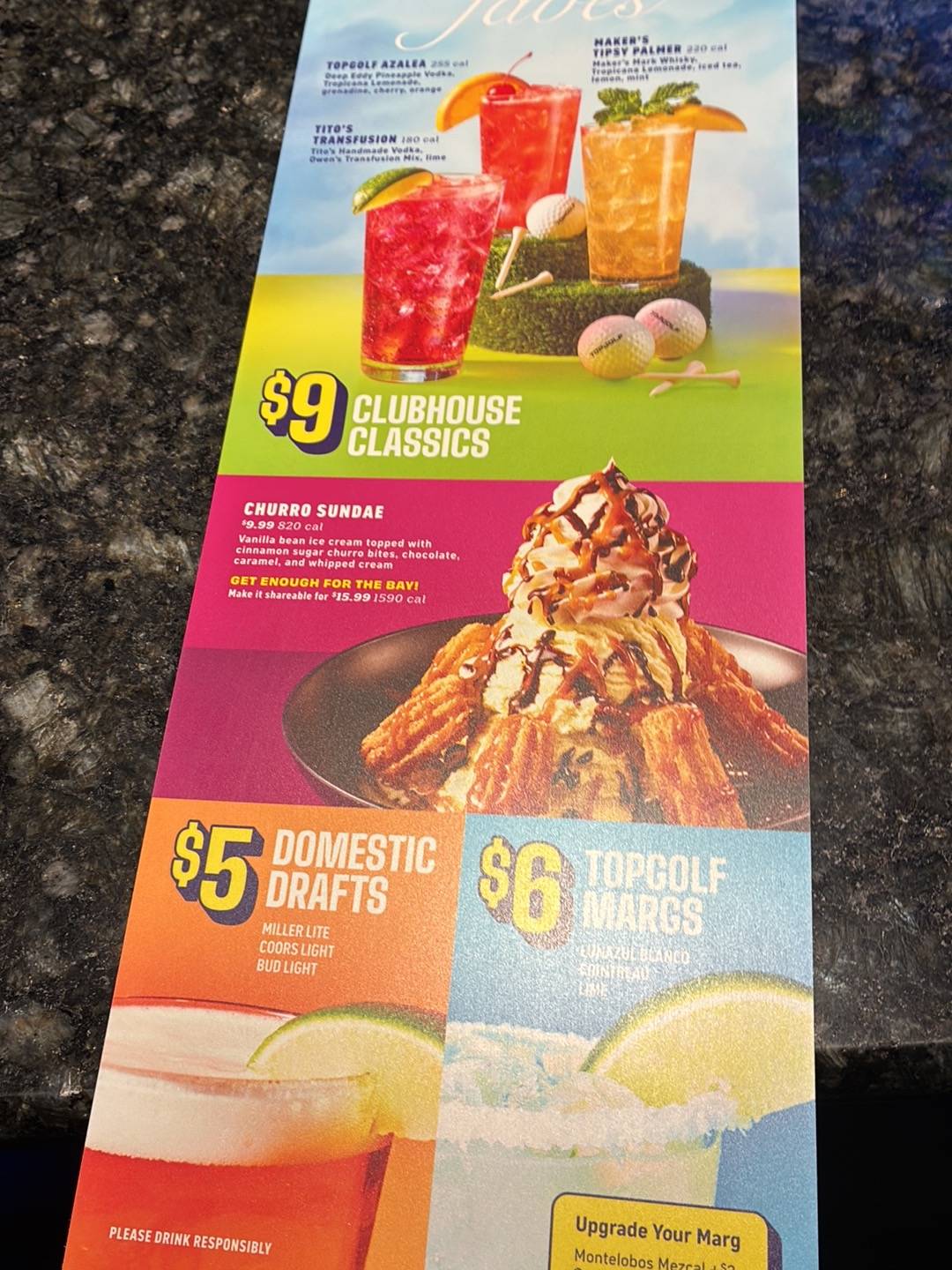 Topgolf St. Louis - Midtown меню