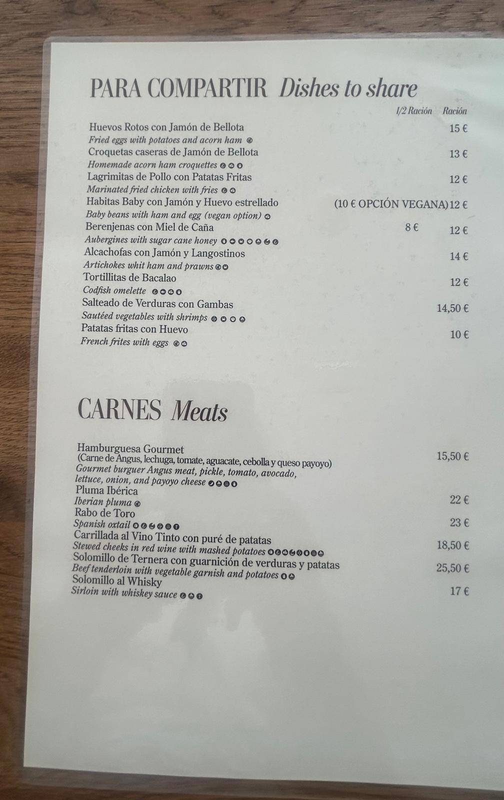 Toro Tapas Ronda меню