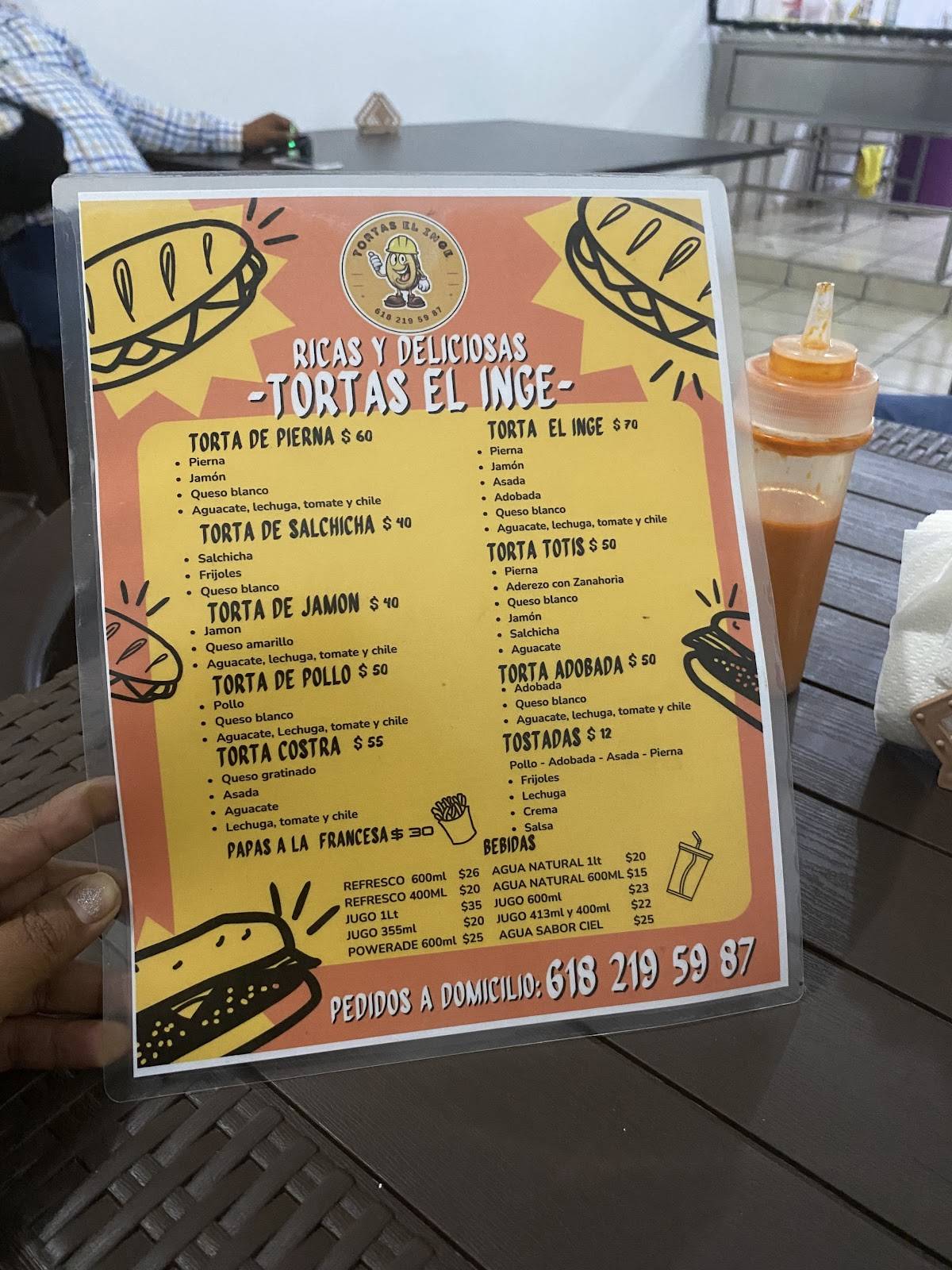 Tortas El Inge меню